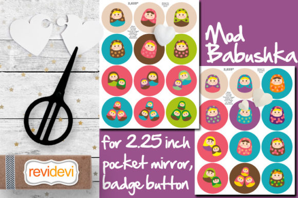 Download Mini Babushka Printable Circles - Babushka Collection