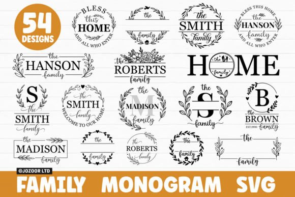 Download Family Name Monogram SVG Bundle - Family Collection